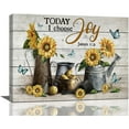 thumbnail image 1 of Farmhouse Sunflower Wall Art Country Sunflower Pictures Wall Decor Rustic Flower Canvas Print Painting Modern Home Artwork Decorations For Bathroom Living Room Bedroom Framed 12"X 16", 1 of 6