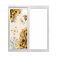 thumbnail image 1 of Farmhouse Sunflower Window Privacy Film, Vintage Daisy Butterflies Rustic Burlap Static Cling UV Sun Blocking Tint Film Heat Control Windows Films for Bedroom Bathroom, Window Stickers 35.4"x78.7", 1 of 7