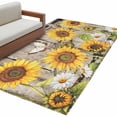 thumbnail image 1 of Farmhouse Sunflowers Area Rugs Collection 4'x6', Rustic Barn Doors Flowers Butterfly Wooden Non Slip Indoor Rectangle Throw Runner Rug Floor Mat Carpet for Living Room Dining Table Bedroom Nursery, 1 of 9