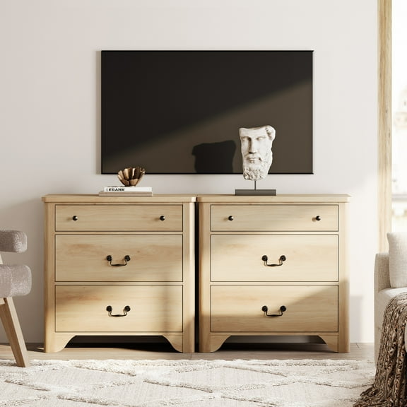 Farmhouse TV Stand For Tvs Up To 70", 2-In-1 TV Stands With 6 Drawers, Entertainment Center TV Console With Storage Cabinets For Living Room Bedroom