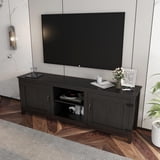 Farmhouse TV Stand, Storage Media Console Entertainment Center with ...