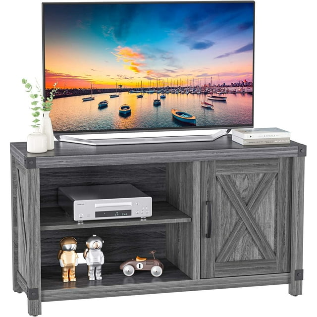 Farmhouse TV Stand for 50 Inch TVs Wood Media TV Console with