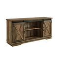 Farmhouse TV Stand for 65 inch TVs, Sliding Barn Door Media Console