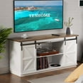 thumbnail image 1 of Farmhouse TV Stand for Televisions up to , Sliding Barn Doors and Storage Cabinets, Console Table and Media Furniture for Living Room, 1 of 9