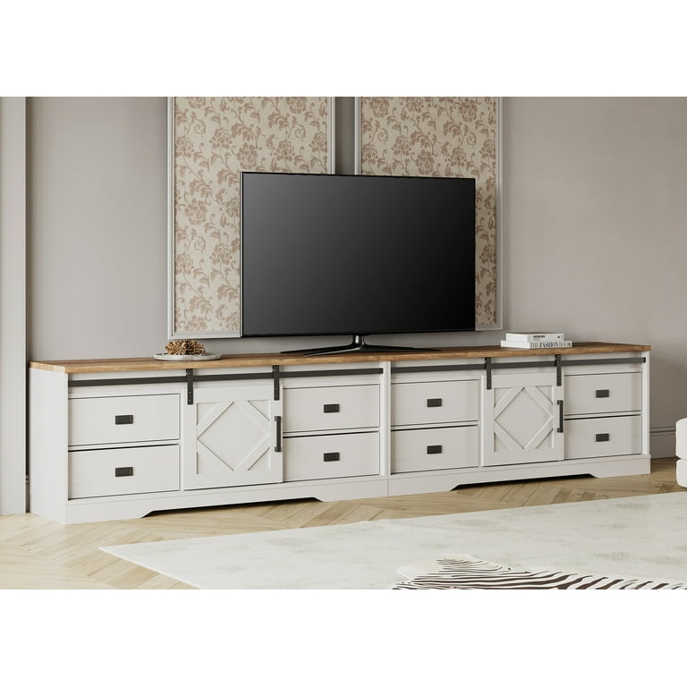Cream white cheap tv stand