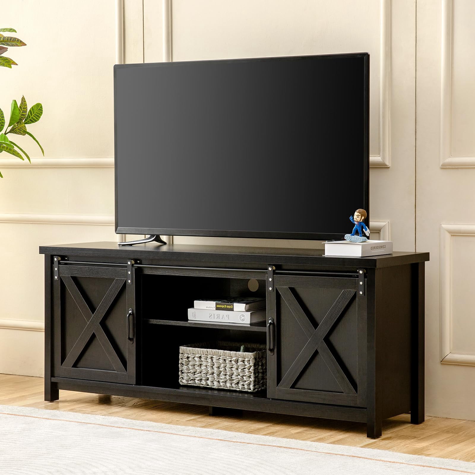 Black Farmhouse Tv Stand
