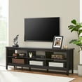Farmhouse TV Stands for 75 inch Flat Screen Media Console Storage