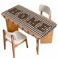thumbnail image 1 of Farmhouse Table Cloths for 3 Foot Rectangle Tables, Vintage Country Texas Star Plaid Wooden Grain Patio Waterproof Elastic Fitted Tablecloths, Washable Rectangular Table Cover for Camping, 1 of 8