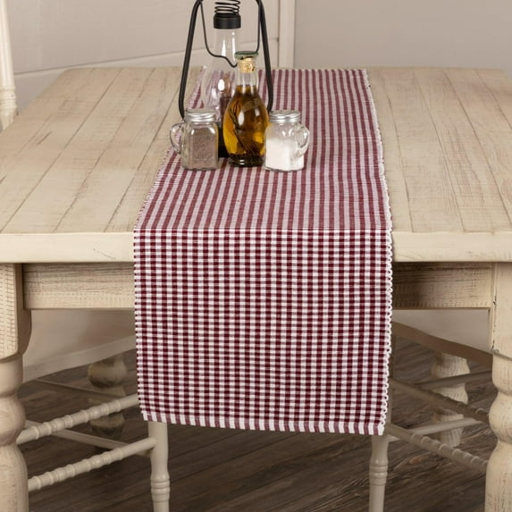 Farmhouse Table Runner Tara Ribbed Cotton Dining Decor TCC Brands