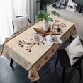 thumbnail image 1 of Farmhouse Texas Star Brown Table Cloth Waterproof Tablecloths, Berry Vintage Wooden Tablecloth Dining Table Cover for Kitchen Party Tabletop Outdoor, Rectangle Tablecloth 54x108 Inch, 1 of 9