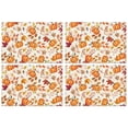 thumbnail image 1 of Farmhouse Thanksgiving Placemats Set of 4, Heat Resistant Machine Washable Linen Table Mats with Pumpkin and Turkey Pattern, Durable Fall Dining Mats for Family Celebration, 1 of 6
