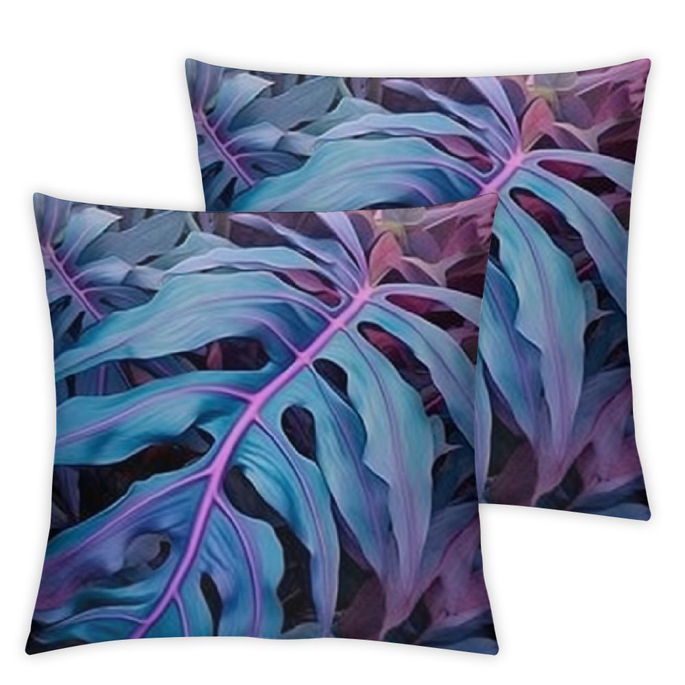Farmhouse Throw Pillow Covers 2 Pack Forest Climbing Tropical Sun