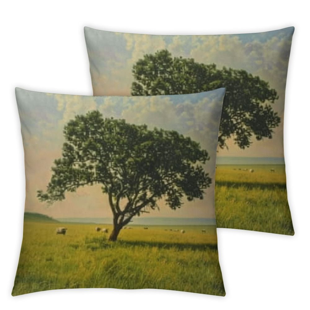 Farmhouse Throw Pillow Covers 2 Pack Wildebeast Kenya Masai Mara Park