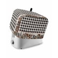 thumbnail image 1 of Farmhouse Toaster Cover 2 Slice, Small Kitchen Appliance Covers, American Country Star Barn Black Plaid Berry Toaster Oven Cover with Loop, Bread Machine Cover Polyester Dust Cover Protection, 1 of 4