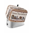 thumbnail image 1 of Farmhouse Toaster Cover 2 Slice, Small Kitchen Appliance Covers, Country Star Barn Berry Brown Wood Plank Toaster Oven Cover with Loop, Bread Machine Cover Polyester Dust Cover Protection, 1 of 4