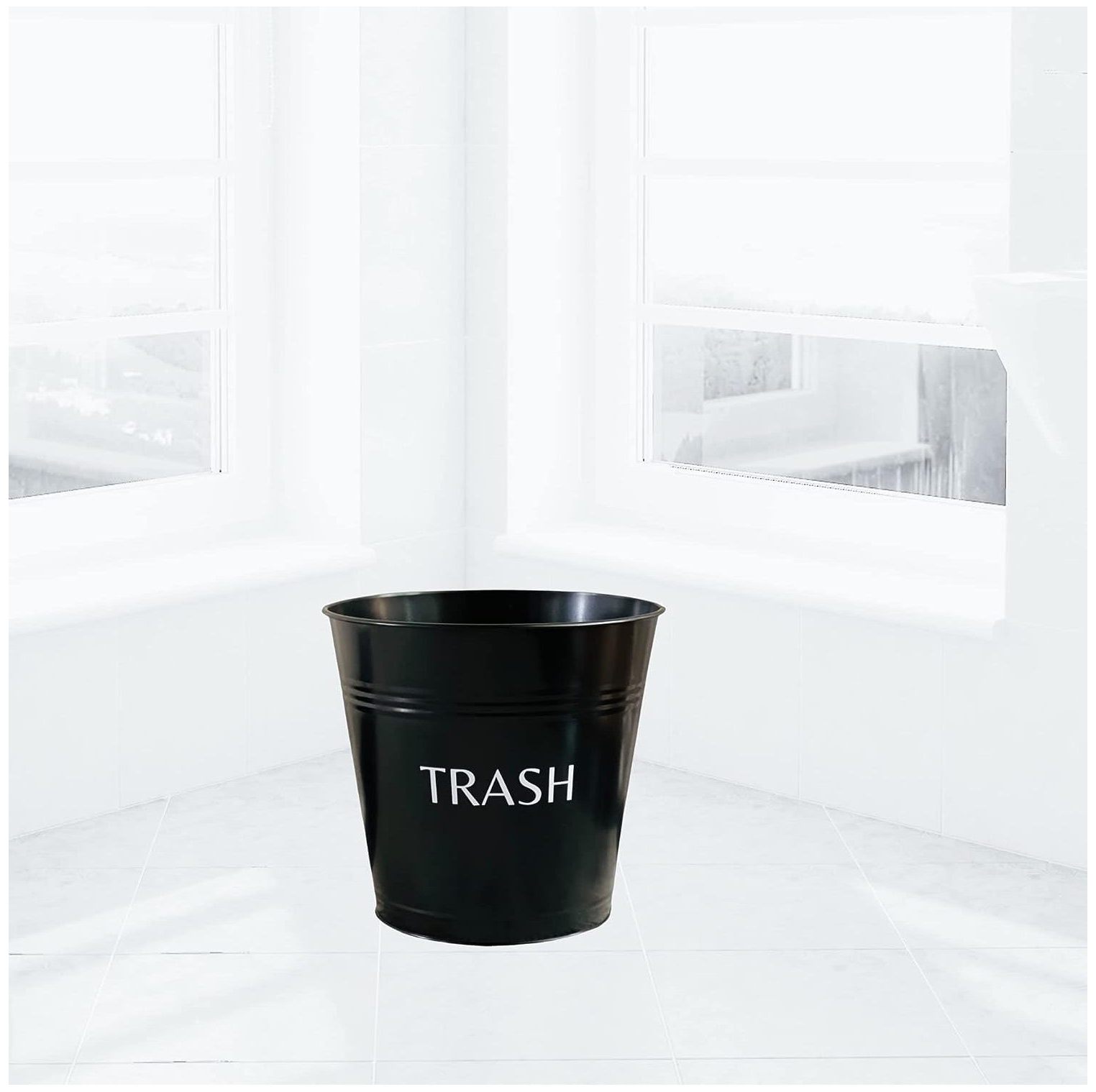 Farmhouse Trash Can for Bathroom, 3 Gallon Trash Bin, Bathroom Basket