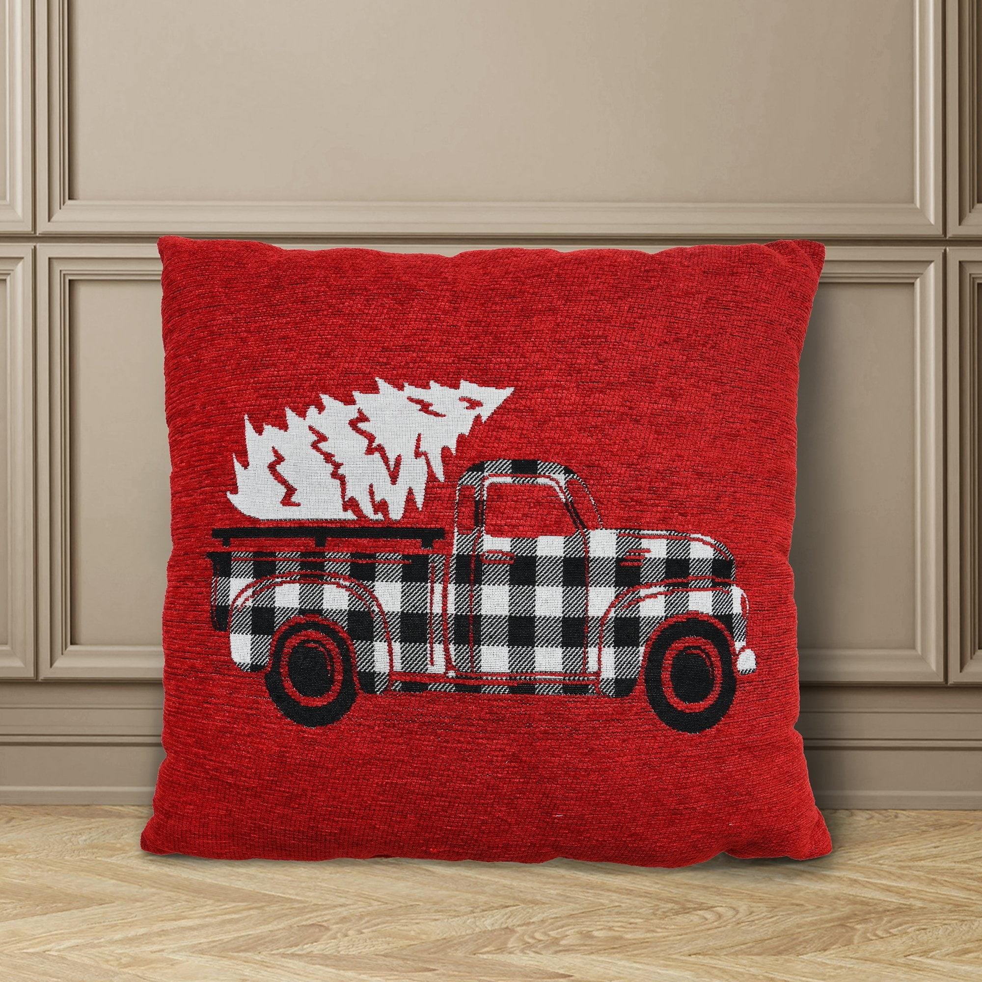Farmhouse Truck Christmas Pillow