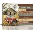 thumbnail image 1 of Farmhouse Truck Wall Art Old Barn Pictures Prints Rustic Windmill Decor Country Red Painting Inspirational Quotes Canvas Modern Framed Home for Bathroom Bedroom 16/''''x12/'''', 12/''''x16/'''', 1 of 6