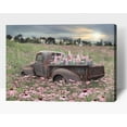 thumbnail image 1 of Farmhouse Truck Wall Art, Vintage Farmhouse Canvas Prints Wall Decor, Old Pickup Truck Pictures for Living Room Wall Decor, Rustic Country Flower Landscape Art Painting Poster Decoration 12x18 inches, 1 of 7