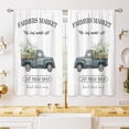 thumbnail image 1 of Farmhouse Truck Wooden Flower Small Kitchen Curtains Rustic Eucalyptus Window Treatment Country Floral Cafe Short Curtains for Bathroom Dining Laundry Room Tier Treatment Drapes, 1 of 5