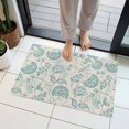 thumbnail image 1 of Farmhouse Turquoise Floral Indoor Door Mat 20x31.5 Inch Linen Boho Paisley Flower Rustic Front Door Mat Non Slip Washable Entryway Rug Low Profile Dirt Trapper Doormat for Bathroom Kitchen Bedroom, 1 of 9