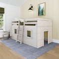 thumbnail image 1 of Farmhouse Twin Low Loft with 2 Windows, White Wash, 1 of 9