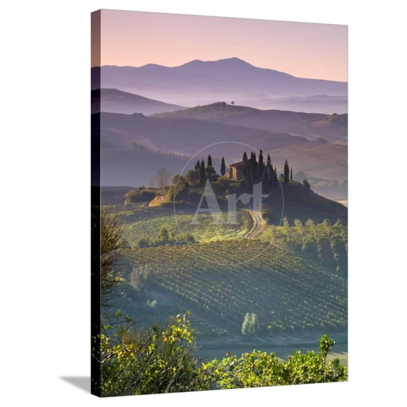 Farmhouse, Val D Orcia, Tuscany, Italy, Scenic Stretched Canvas Wall Art by Doug Pearson Sold by ArtCom