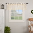 thumbnail image 1 of Farmhouse Valance Willow Creme Tab Top Sheer Embroidered Window Curtain TCC Brands, 1 of 4
