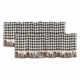 thumbnail image 1 of Farmhouse Valances for Windows, Decorative Rod Pocket Window Valance Curtains, American Country Star Barn Black Plaid Berry Short Curtain Drapes for Kitchen/Living Room, 2 Panels, 60" W x 18" L, 1 of 8