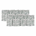 thumbnail image 1 of Farmhouse Valances for Windows, Decorative Rod Pocket Window Valance Curtains, Teal Blue Green Vintage Flower Leaf Plant Short Curtain Drapes for Kitchen/Bathroom/Living Room, 2 Panels, 60" W x 18" L, 1 of 8
