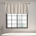 thumbnail image 1 of Farmhouse Valances for Windows, Light Filtering Linen Plaid Curtain Valances, Semi Sheer Window Valance for Kitchen Bedroom Bathroom Living Room (Light Beige, 52" x 18"), 1 of 8
