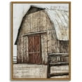 thumbnail image 1 of Farmhouse Vintage 8x10in Framed Rustic Barn Wall Art Retro Watercolor Bathroom Painting Guest Artwork, 1 of 6