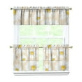 thumbnail image 1 of Farmhouse Vintage Curtains 24 Inch - 3 Panel Boho Wildflower Set with Rustic Floral Print, Rod Pocket, 1 of 6