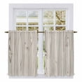 thumbnail image 1 of Farmhouse Vintage Kitchen Curtains 54 Inch Length, Summer Country Retro Wooden Grain Tiers Curtains for Bathroom Bedroom Cafe, Light Filtering Small Window Treatment Short Drapes 2 Panels 42"Wx54"L, 1 of 8