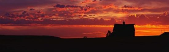Farmhouse WA Canvas Art - Panoramic Images (38 x 12)