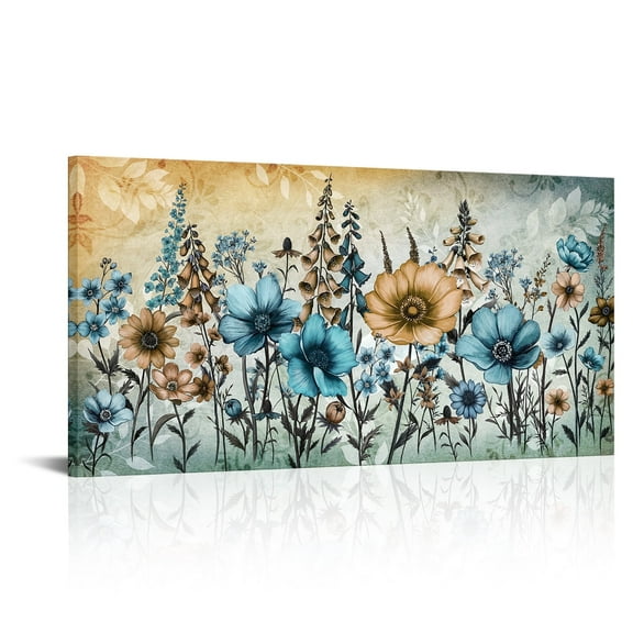 Farmhouse Wall Art For Living Room Canvas Wall Decor For Bedroom Office Dining Room Decor Boho Wall Paintings Flowers Watercolour Wall Pictures Ready To Hang Family Home Decor