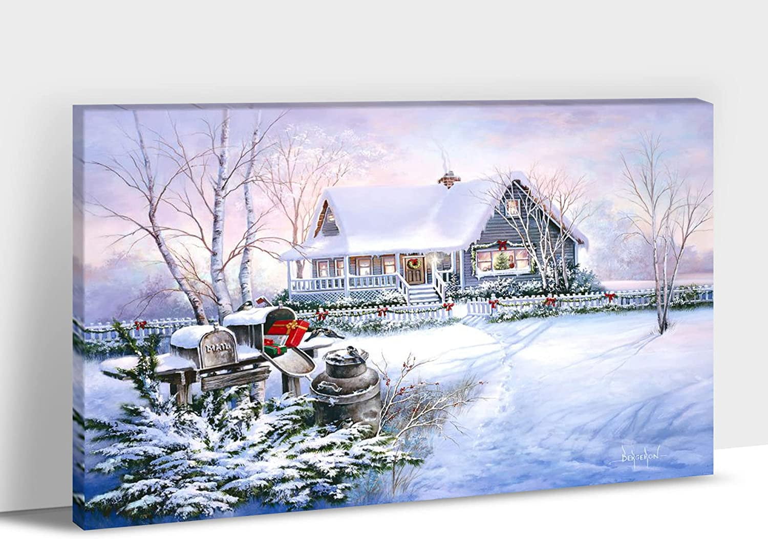Farmhouse Wall Art - Red Barn Pictures Wall Art, Modern Farmhouse Wall ...