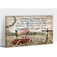 thumbnail image 1 of Farmhouse Wall Art - Red Truck Pictures Wall Art, Vintage Truck & Barn for Farmhouse Wall Decor, Inspirational Quotes Barn Canvas Prints, Truck Painting Framed for Rustic Home Wall Decor (12x18 Inch), 1 of 6