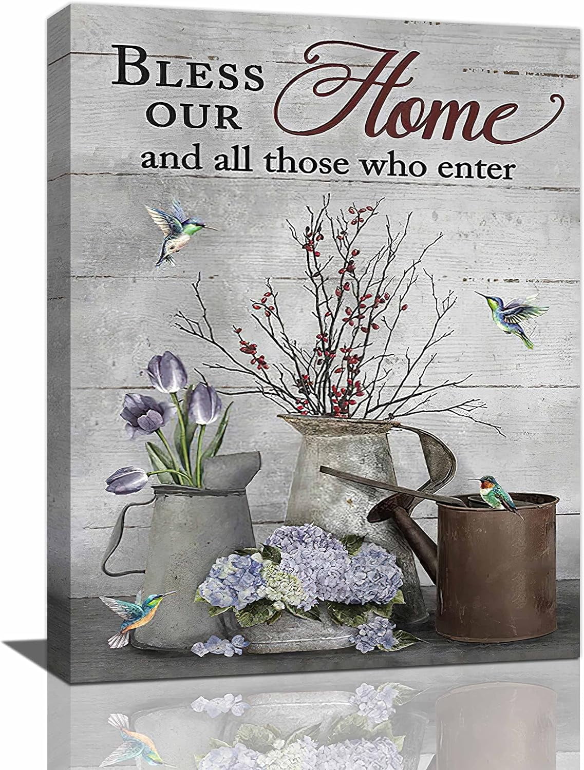 Farmhouse Wall Art Rustic Flower Pictures Wall Decor Country Painting