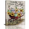thumbnail image 1 of Farmhouse Wall Art Vintage Flower Rustic Sunflower Daisy Pictures Wall Decor Country Hummingbird Hydrangea Painting Canvas Print Modern Framed Artwork Home Decor for Bathroom Bedroom 12"x16", 1 of 6