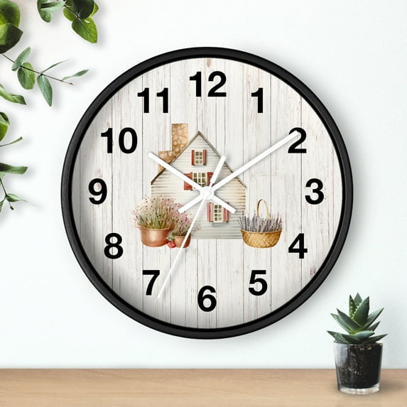 Farmhouse Wall Clock 10-inch Cottagecore Charm Home Decor Aesthetic Gift