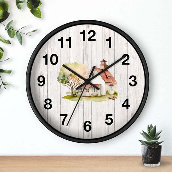Farmhouse Wall Clock 10-inch Cottagecore Charm Home Decor Aesthetic Gift
