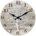 thumbnail image 1 of Farmhouse Wall Clock Battery Operated 10 Inch Silent Non-Ticking Wooden Wall Clocks Country Flower Field Clock for Kitchen Living Room Bedroom Decor, 1 of 7