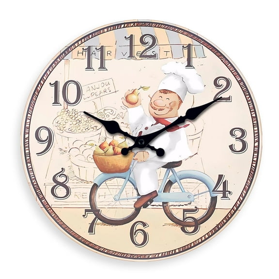 Kitchen Wall Clock 16 Inch Farmhouse Wall Clocks Battery Operated Silent Wall Clock for Living Room Cafe