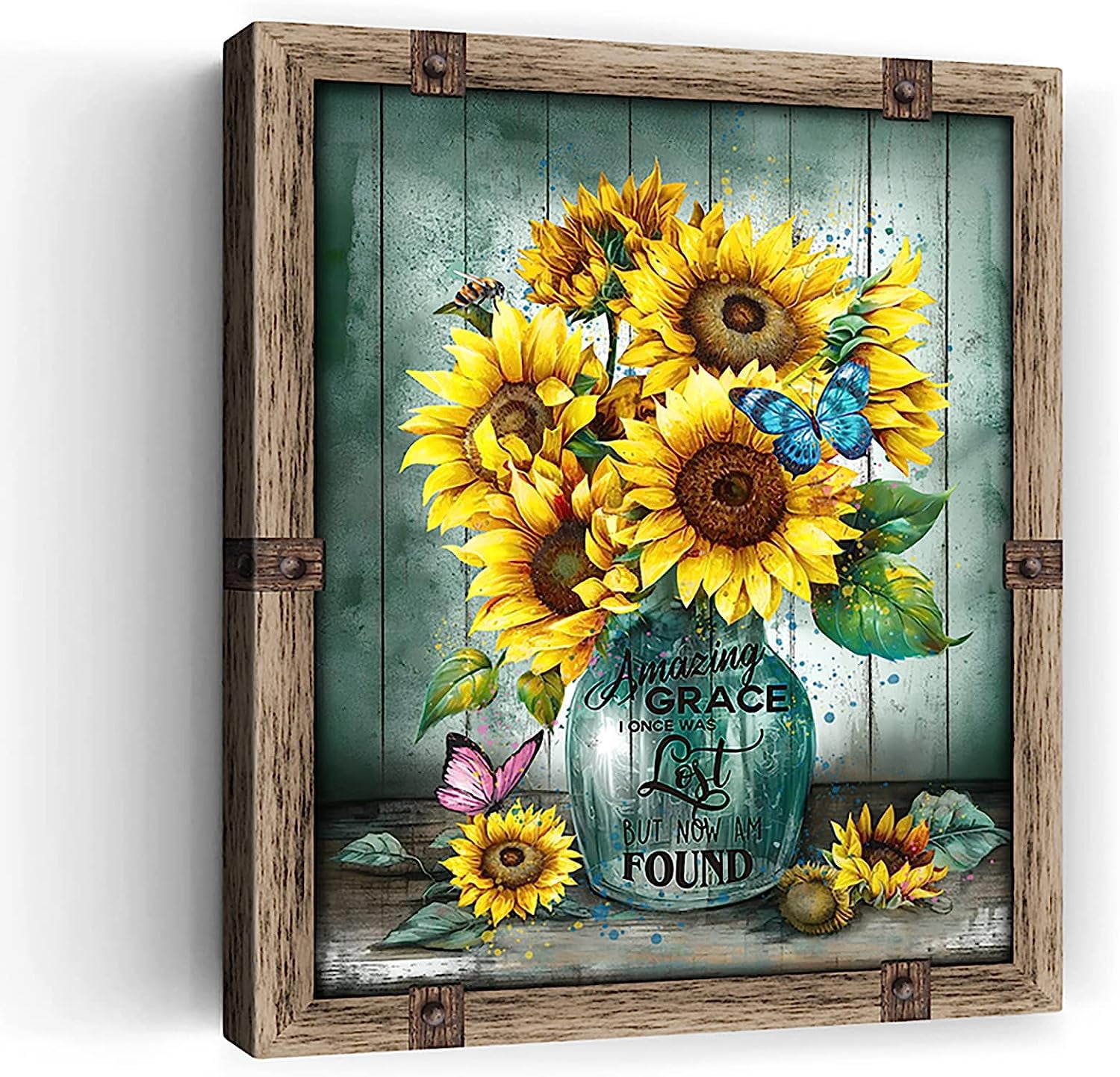 Farmhouse Wall Decor Sunflower Wall Art Amazing Inspirational Quotes ...