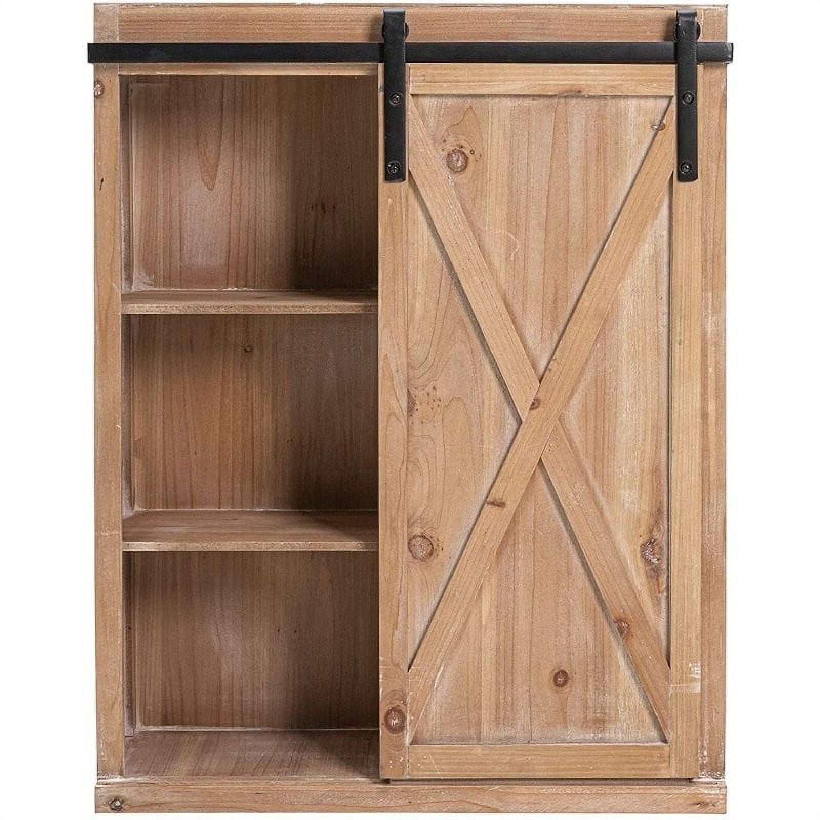 Farmhouse Wall Mounted 1 Door Sliding Barn Style Bathroom Cabinet ...