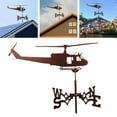 thumbnail image 1 of Farmhouse Weather Vane Stainless Direction Indicator Roof Mount Yard Weathervane Outdoor Metal Bracket Garden Sheds Outdoor Mailbox , Helicopter 50x30cm, 1 of 10