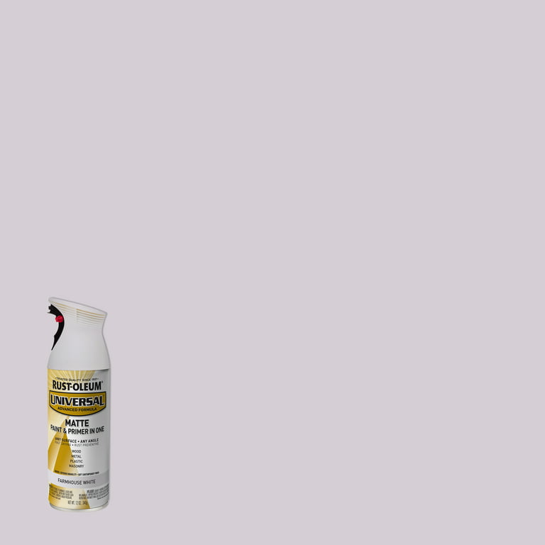 Rust-Oleum Universal Matte Paint & Primer in One Spray Paint-376725, 11  ounce, Farmhouse White