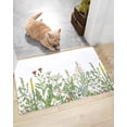 thumbnail image 1 of Farmhouse Wild Plant Plush Shag Bath Rugs Blossom Flower Leaf Soft Fluffy Floor Doormat Carpet,Non-Slip Door Mats for Living Room Bedroom Kitchen Entryway Nature Botanical, 1 of 6