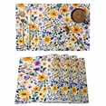 thumbnail image 1 of Farmhouse Wildflowers Placemats Set of 4 Watercolor Colorful Flowers Floral Place Mats Indoor Wipeable Table Mats Washable Cloth Dining Table Placemats for Kitchen Holiday Party Home Decor 13x19 Inch, 1 of 9